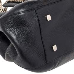 Pre Owned حقيبة ساتشل كارتييه لا دونا جلد أسود بسلسلة