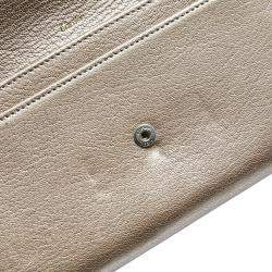 Pre Owned Cartier Gold Leather Love Continental Wallet