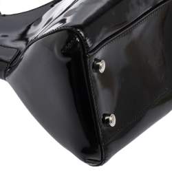 Pre Owned Cartier Black Patent Leather Small Marcello De Cartier Bag