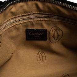 Pre Owned Cartier Black Patent Leather Small Marcello De Cartier Bag