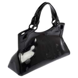 Pre Owned Cartier Black Patent Leather Small Marcello De Cartier Bag