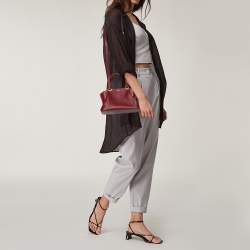 مملوكة مسبقًا حقيبة ساتشل كارتييه ميني سي دو كارتييه جلد بني محمر