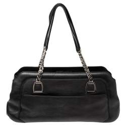 مملوكة مسبقًا Cartier Black Leather La Dona Shoulder Bag