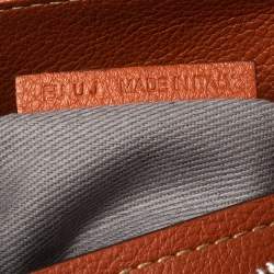 Pre Owned Cartier Orange Leather C De Cartier Medium Satchel