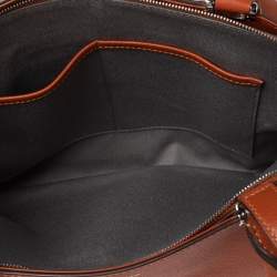 Pre Owned Cartier Orange Leather C De Cartier Medium Satchel