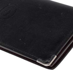 Pre Owned محفظة كارتييه موست دو كارتييه إنترناشيونال جلد أسود بسحاب 