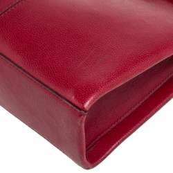 Pre Owned Cartier Red Patent Leather/Suede and Python Classic Feminine Line Chain Bag