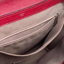 Pre Owned Cartier Red Patent Leather/Suede and Python Classic Feminine Line Chain Bag