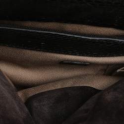 Cartier Brown Suede and Python Marcello de Cartier Hobo