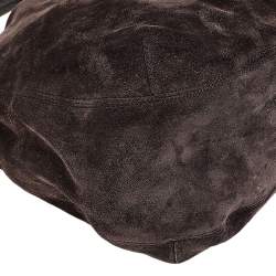 Cartier Brown Suede and Python Marcello de Cartier Hobo