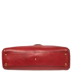 Pre Owned Cartier Red Leather Medium Marcello de Cartier Bag