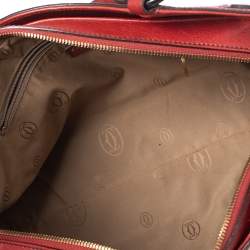 Pre Owned Cartier Red Leather Medium Marcello de Cartier Bag