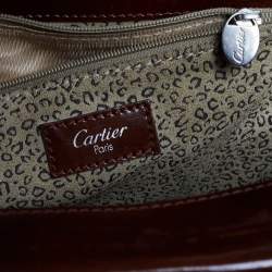 مملوكة مسبقًا Cartier Brown Leather Panthere Box Bag