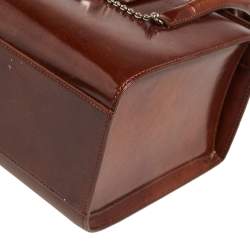 مملوكة مسبقًا Cartier Brown Leather Panthere Box Bag