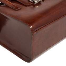 مملوكة مسبقًا Cartier Brown Leather Panthere Box Bag