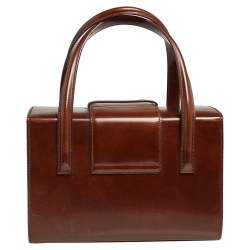 مملوكة مسبقًا Cartier Brown Leather Panthere Box Bag
