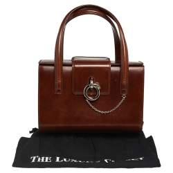 مملوكة مسبقًا Cartier Brown Leather Panthere Box Bag