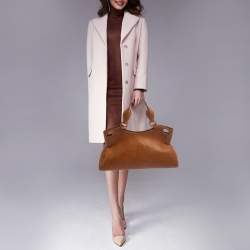 Pre Owned حقيبة كارتييه ماركلو دو كارتييه متوسطة جلد بني