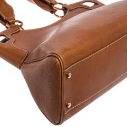 Pre Owned حقيبة كارتييه ماركلو دو كارتييه متوسطة جلد بني