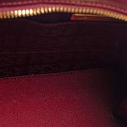 Pre Owned Cartier Burgundy Leather Rounder Tote Bag