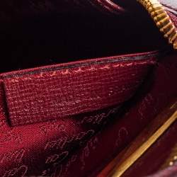 Pre Owned Cartier Burgundy Leather Rounder Tote Bag