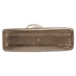 Pre Owned Cartier Gold Leather Marcello de Cartier Bag