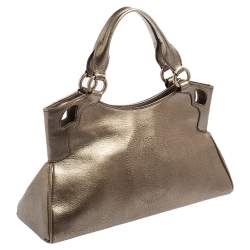 Pre Owned Cartier Gold Leather Marcello de Cartier Bag