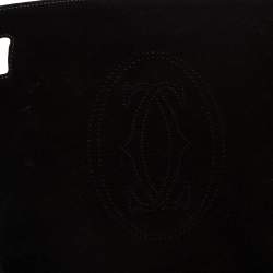 Cartier Python,Suede and Leather Marcello Flap Shoulder Bag
