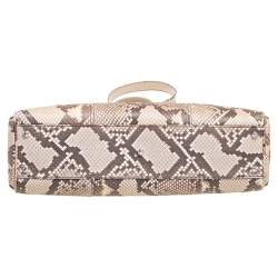 مملوكة مسبقًا حقيبة ساتشل كارتييه مارسيللو دو كارتييه جلد ثعبان بني/ بيج