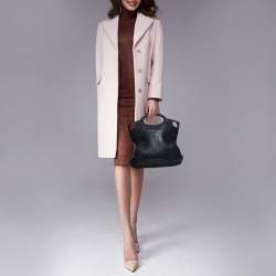 Cartier Black Leather Marcello De Cartier Foldover Clutch