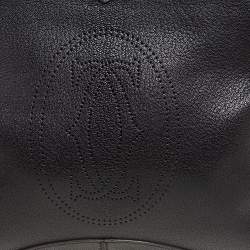 Cartier Black Leather Marcello De Cartier Foldover Clutch