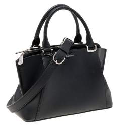 مملوكة مسبقًا حقيبة ساتشل كارتييه ميني سي دو كارتييه جلد أسود