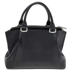 مملوكة مسبقًا حقيبة ساتشل كارتييه ميني سي دو كارتييه جلد أسود