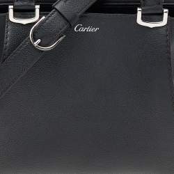 مملوكة مسبقًا حقيبة ساتشل كارتييه ميني سي دو كارتييه جلد أسود
