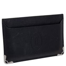 Pre Owned محفظة بطاقات كارتييه ماست دو كارتييه جلد أسود