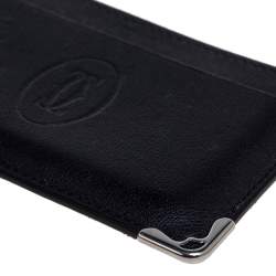 Pre Owned محفظة بطاقات كارتييه ماست دو كارتييه جلد أسود