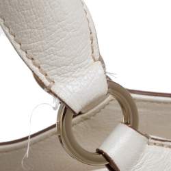 مملوكة مسبقًا Cartier White Leather Medium Marcello de Cartier Bag