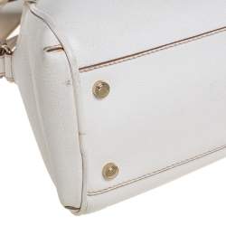مملوكة مسبقًا Cartier White Leather Medium Marcello de Cartier Bag
