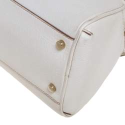مملوكة مسبقًا Cartier White Leather Medium Marcello de Cartier Bag