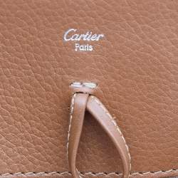 Pre Owned حقيبة يد توتس كارتييه مارسيللو دو كارتييه جلد بني وثعبان