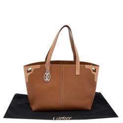 Pre Owned حقيبة يد توتس كارتييه مارسيللو دو كارتييه جلد بني وثعبان