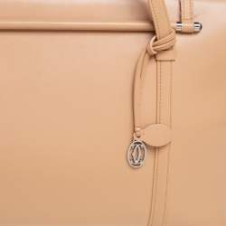 مملوكة مسبقًا Cartier Beige Leather Cabochon Tote 