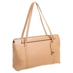 مملوكة مسبقًا Cartier Beige Leather Cabochon Tote 