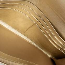 Pre Owned Cartier Gold Leather Must de Cartier Continental Wallet