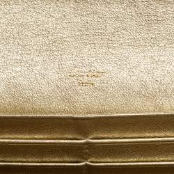 Pre Owned Cartier Gold Leather Must de Cartier Continental Wallet