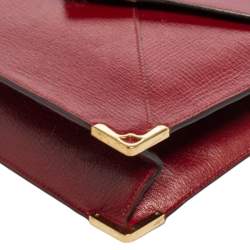 مملوكة مسبقًا حقيبة كتف كارتييه جلد أحمر نمط الظرف