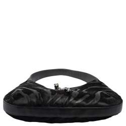 Pre Owned Cartier Black Calfhair and Leather Small Panthere de Cartier Bag