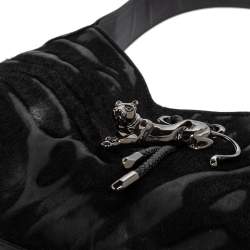 Pre Owned Cartier Black Calfhair and Leather Small Panthere de Cartier Bag