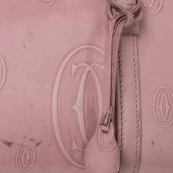 Pre Owned Cartier Pink Patent Leather Happy Birthday Flap Satchel