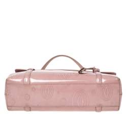 Pre Owned Cartier Pink Patent Leather Happy Birthday Flap Satchel